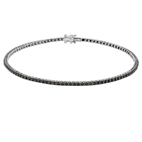 Bracciale Miluna Donna in Oro bianco Diamante Black BRD863-047N